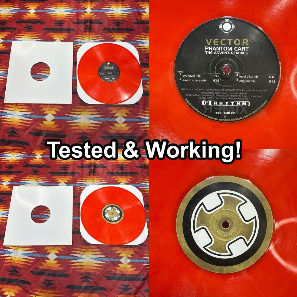 Vector: Phantom Cart The Advent Remixes 12" Red Vinyl Tested PRR XMR 02